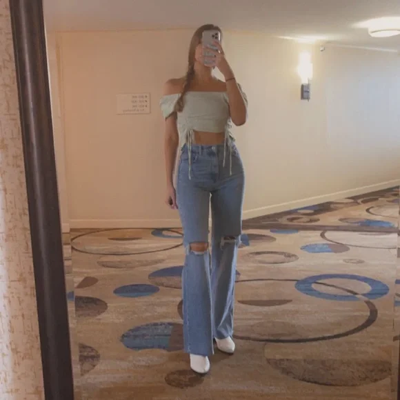 パンツ L TSY RIPPED WIDE STRAIGHT DENIM INDIGO fit=scale-down,w=1200